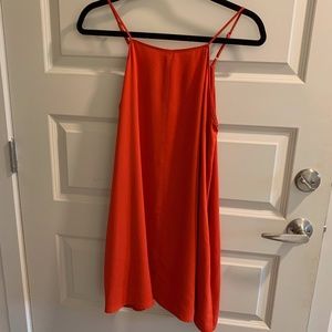 Orange/Red Dress with Two Pockets